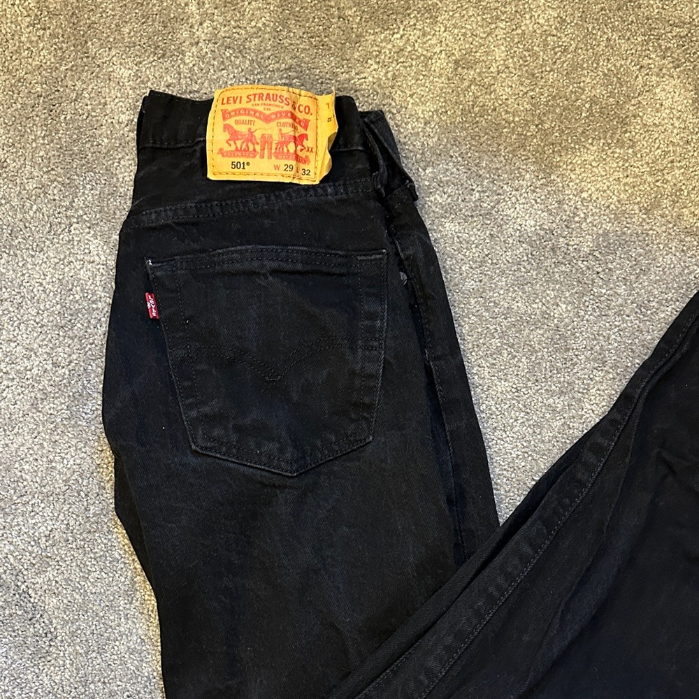 Levi's 501 Men's Black Straight Jeans